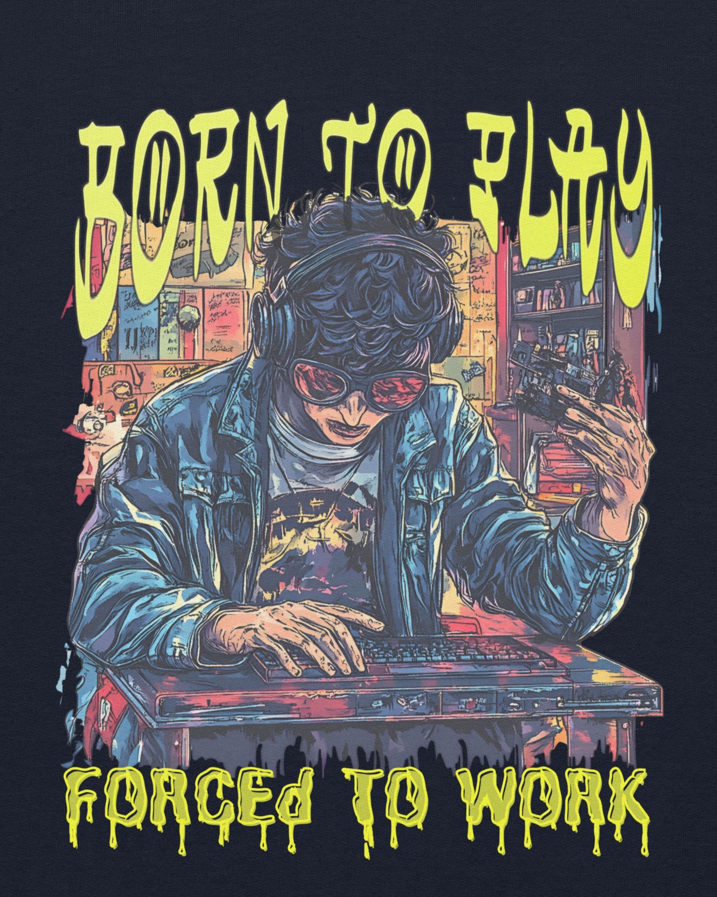 Born To Play Forced to Work | Printed | Unisex Hoodie Comiwear