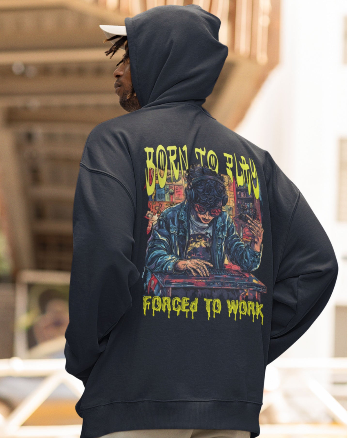 Born To Play Forced to Work | Printed | Unisex Hoodie Comiwear